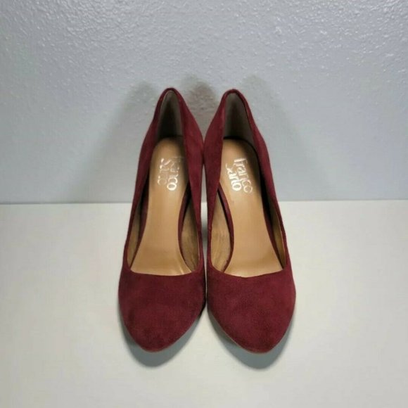 Women's Franco Sarto Evie Red Suede High heels size 7M - Picture 2 of 7